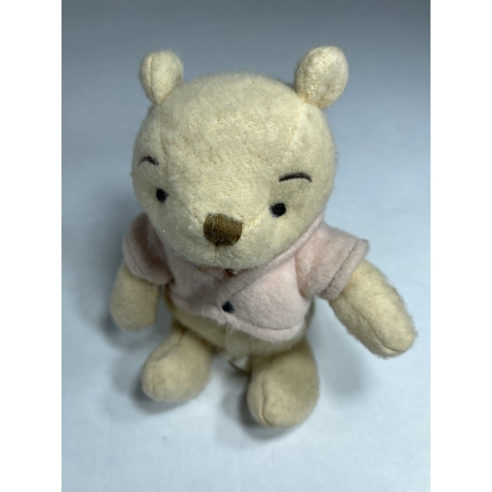 Classic Pooh Disney Small Plush Doll Toy Winnie the Pooh with Pink Shirt 7 inch